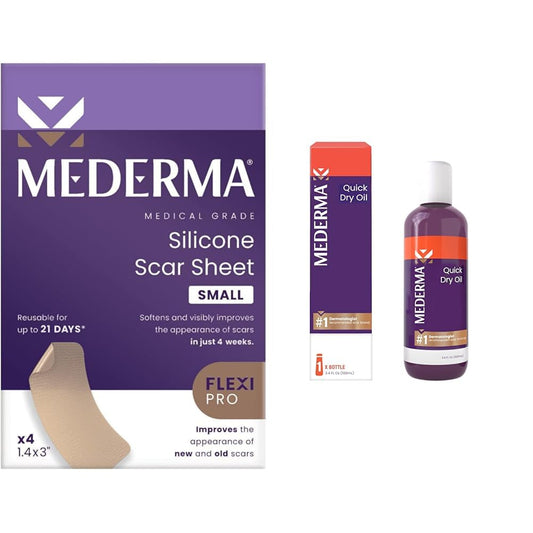 Mederma Medical Grade Silicone Scar Sheets; Improves The Appearance of Old and New Scars; for Injury, Burn and Surgery Scars, 4 Count