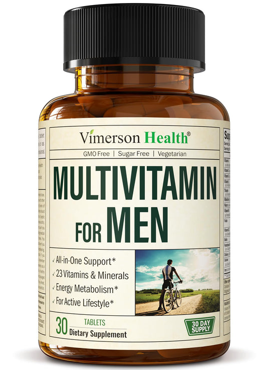 Multivitamin for Men - Daily Mens Multivitamins & Multiminerals with Vitamin D, Vitamin C, B12 Zinc & More. Essential Vitamins for Men for Energy, Focus, Stamina, Performance, Mens Health. 60 Capsules