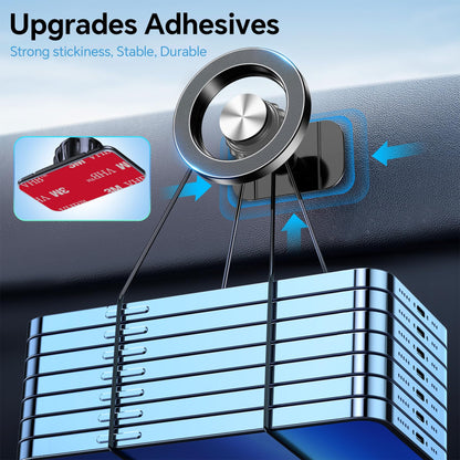 Kaistyle Soporte de coche Magsafe con 20 imanes fuertes: soporte magnético para teléfono de coche, soporte de montaje en tablero【360°】Soportes de teléfono celular para tu automóvil, accesorios para