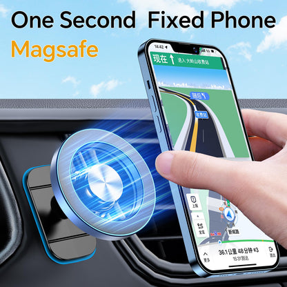 Kaistyle Soporte de coche Magsafe con 20 imanes fuertes: soporte magnético para teléfono de coche, soporte de montaje en tablero【360°】Soportes de teléfono celular para tu automóvil, accesorios para