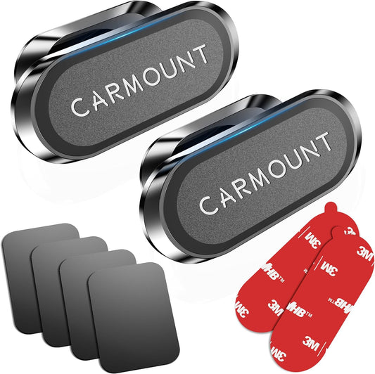 【2-Pack】 Magnetic Phone Holder for Car【Super Magnets】Carmount 2.0 Magnetic phone Mount【360°Rotation】Universal Dashboard Cell Phone Holders for Your Car Phone Mount for Car Mount for iPhone & All Car