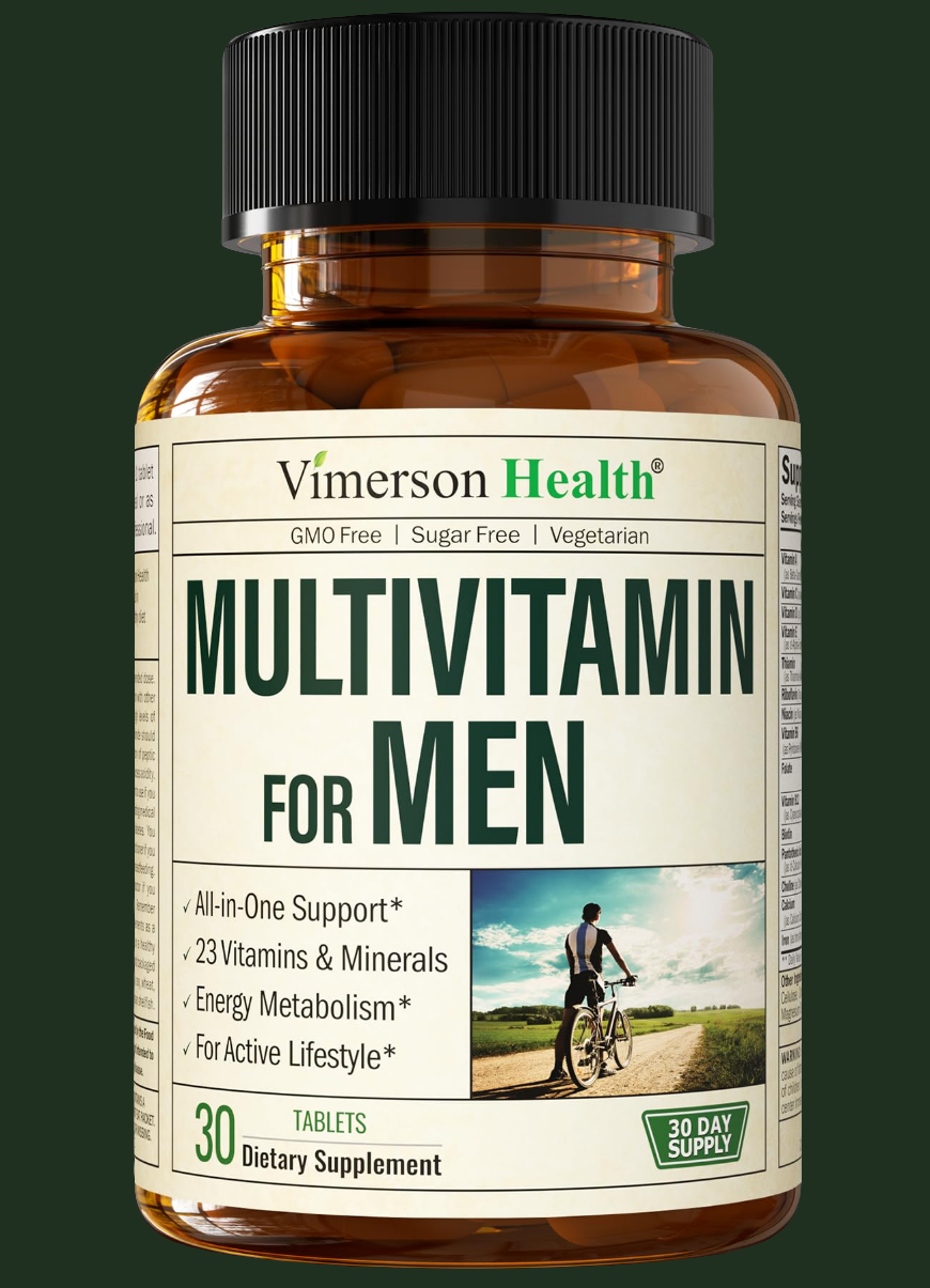 Multivitamin for Men - Daily Mens Multivitamins & Multiminerals with Vitamin D, Vitamin C, B12 Zinc & More. Essential Vitamins for Men for Energy, Focus, Stamina, Performance, Mens Health. 60 Capsules