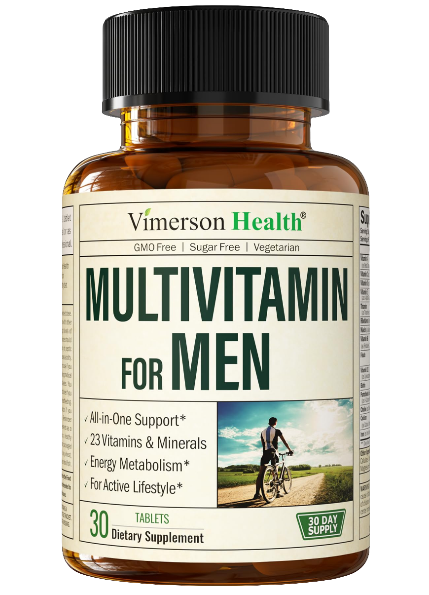 Multivitamin for Men - Daily Mens Multivitamins & Multiminerals with Vitamin D, Vitamin C, B12 Zinc & More. Essential Vitamins for Men for Energy, Focus, Stamina, Performance, Mens Health. 60 Capsules